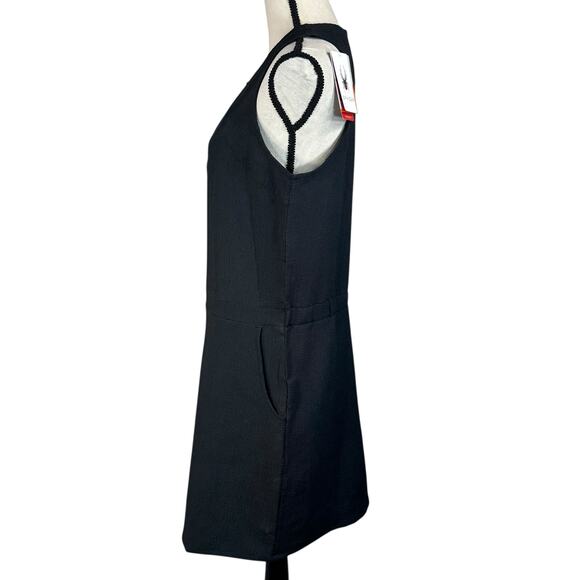 Spyder Medium 1/4 Zip Crepe Dress Lightweight Stretch Sleeveless Pockets Black - Picture 6 of 12